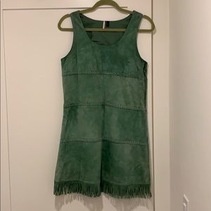 Suede fringe dress